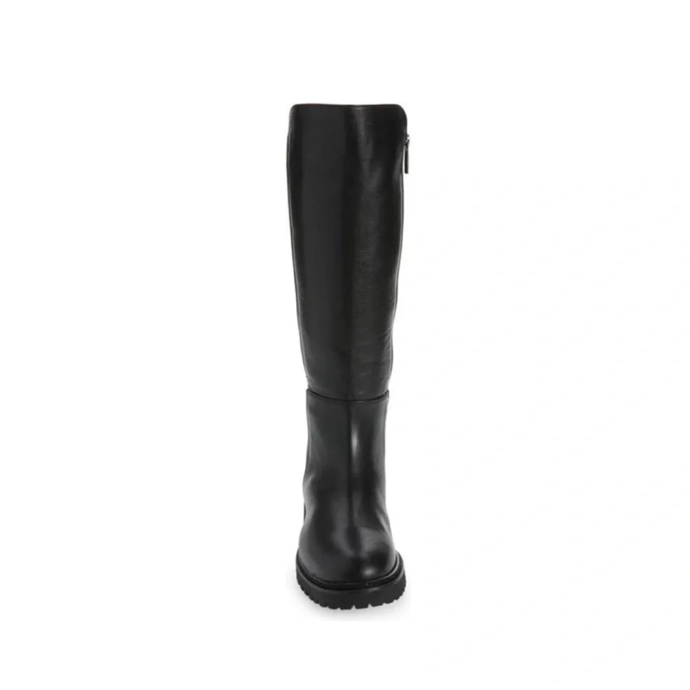 NEW Aquatalia Mattie Water Resistant Leather/Suede Tall Boots Black Size 6.5